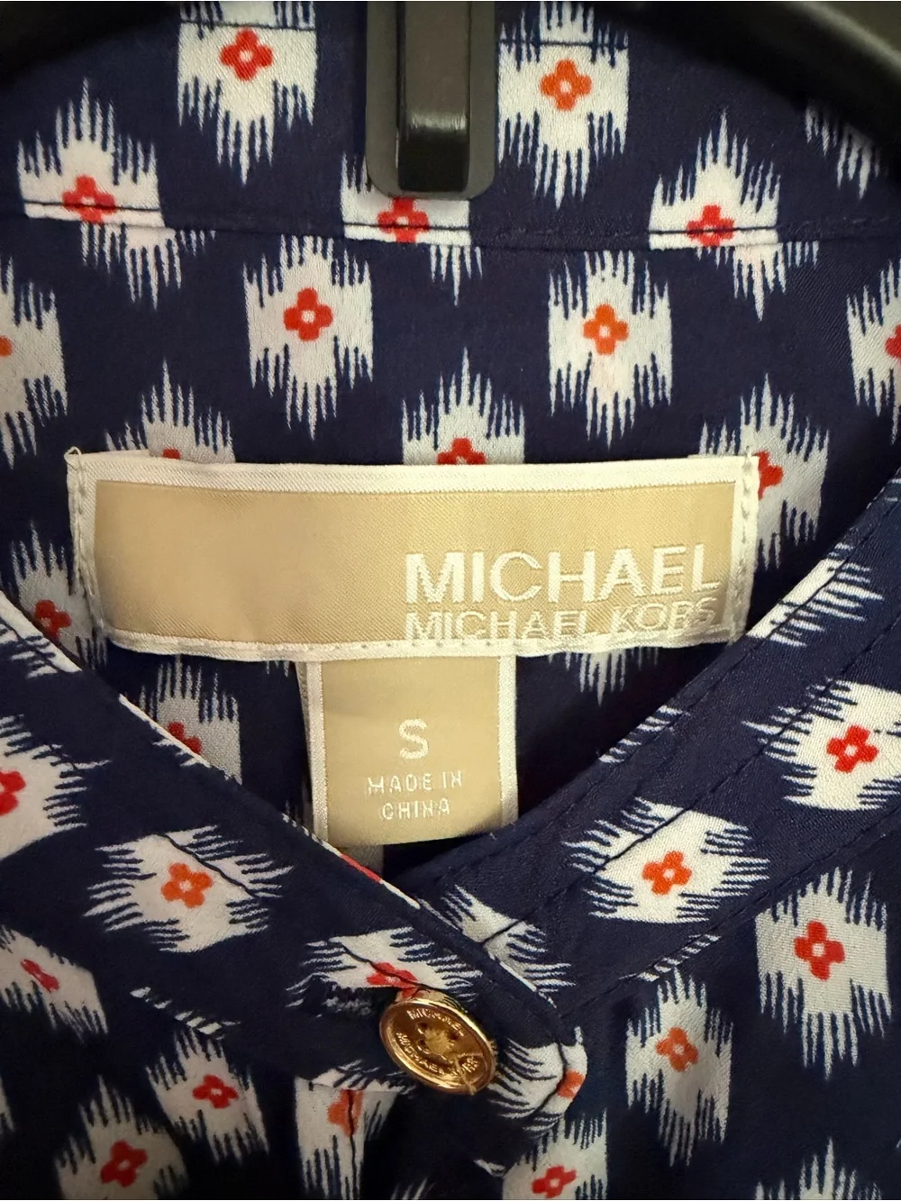 Michael Kors Ikat Button-Front Dress